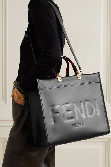 fendi bags big|Fendi black tote bag.